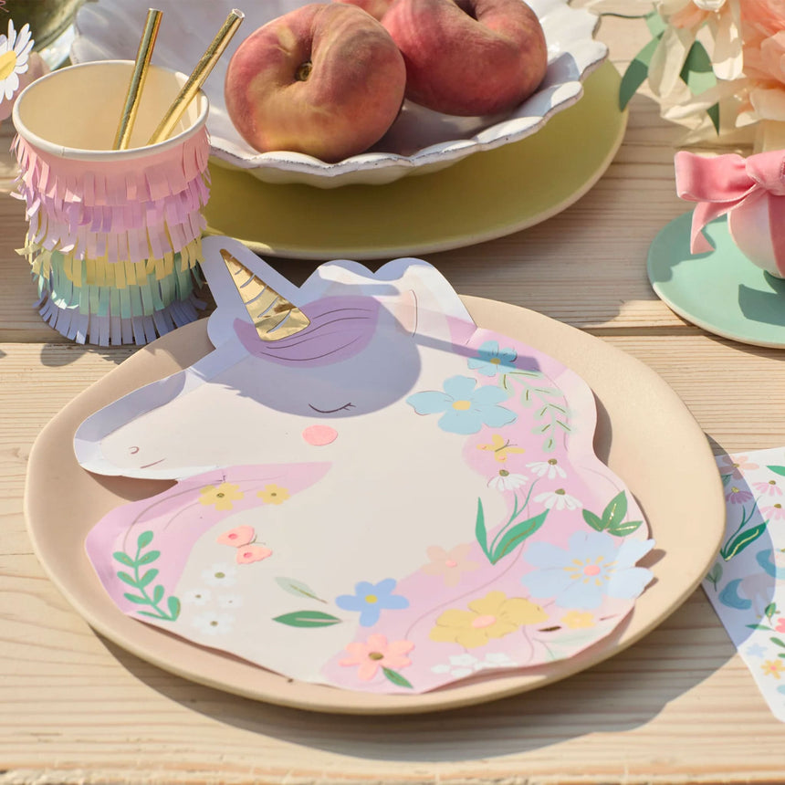 Assiettes de Carton (8) - Licornes-Meri Meri-MME-286278-CLÉMENT