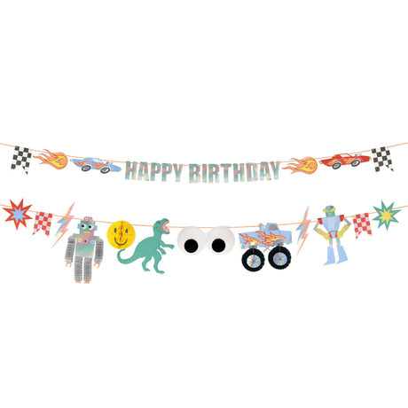 Guirlande en Papier Rétro Dinosaure-Meri Meri-MME-287403-CLÉMENT