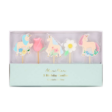 Bougies (5) Licornes-Meri Meri-MME-287880-CLÉMENT