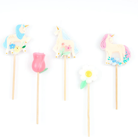 Bougies (5) Licornes-Meri Meri-MME-287880-CLÉMENT
