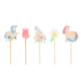 Bougies (5) Licornes-Meri Meri-MME-287880-CLÉMENT