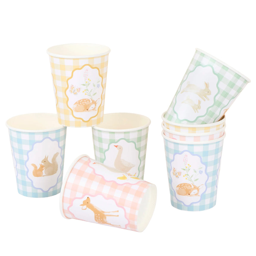 Verres de Carton(8) Petits Animaux-Meri Meri-MME-298995-CLÉMENT