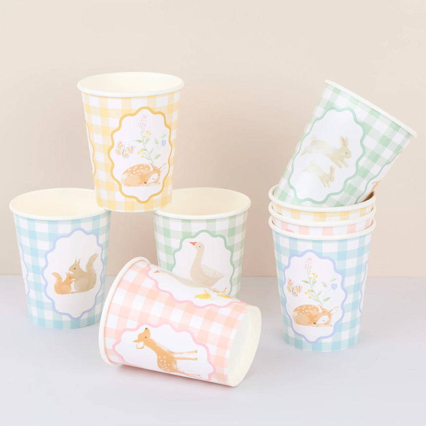 Verres de Carton(8) Petits Animaux-Meri Meri-MME-298995-CLÉMENT