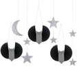 Grandes décorations d’Halloween suspendues : chauve-souris, étoiles et lune (x 7)-Meri Meri-MME-303891-CLÉMENT