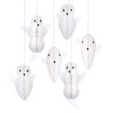 Décorations de fantômes suspendues en papier alvéolé (x 6)-Meri Meri-MME-303936-CLÉMENT