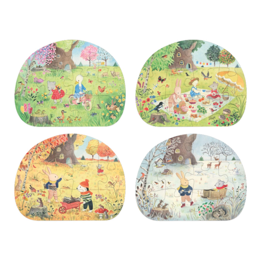 Mini Casse-têtes (4) Les Saisons-Moulin Roty-MRO-632440-CLÉMENT