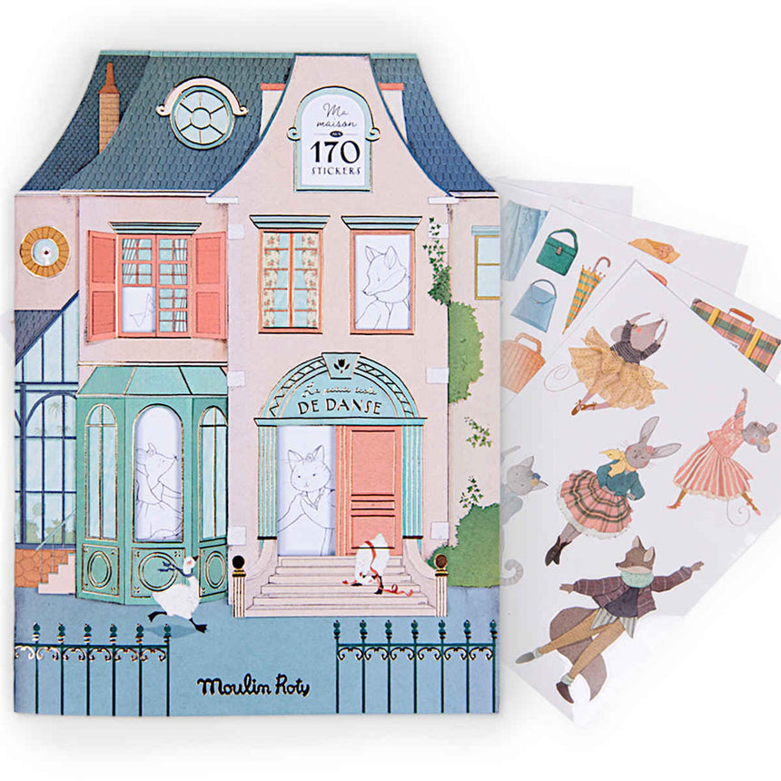 La Petite École de danse - Cahier de coloriage et 170 autocollants-Moulin Roty-MRO-667600-CLÉMENT