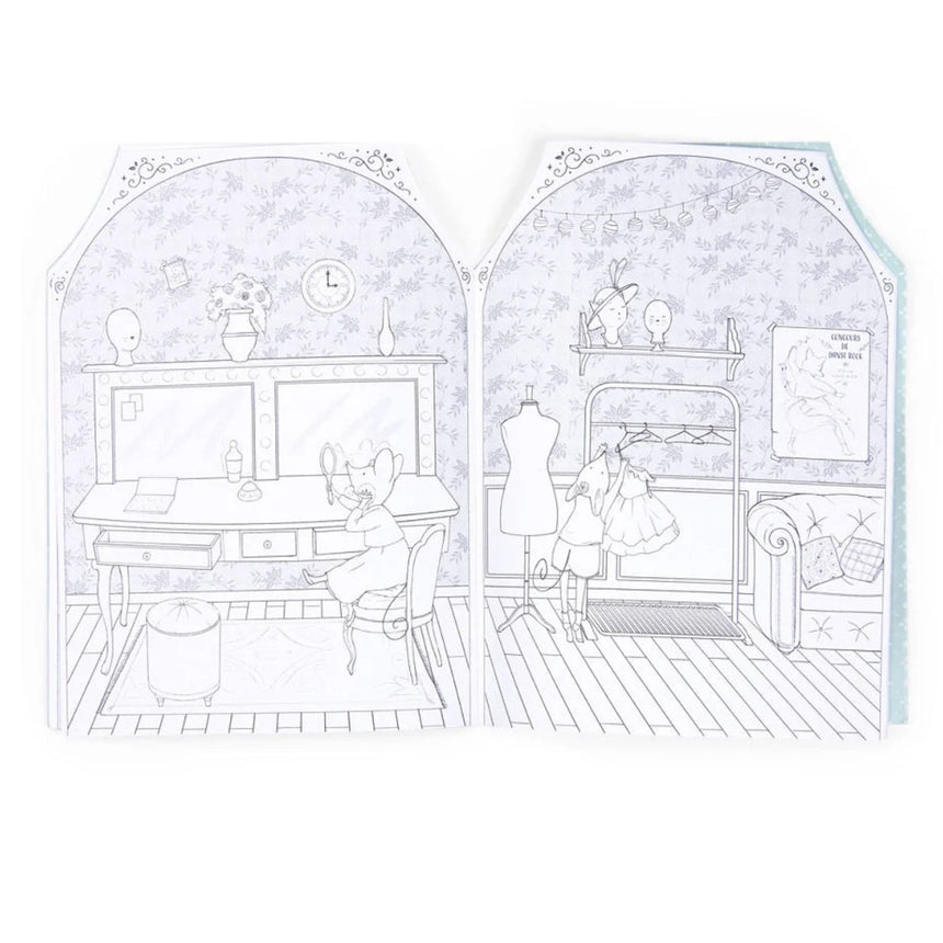 La Petite École de danse - Cahier de coloriage et 170 autocollants-Moulin Roty-MRO-667600-CLÉMENT