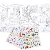 Cahier de Coloriage et D'Autocollants L'Explorateur-Moulin Roty-MRO-712605-CLÉMENT