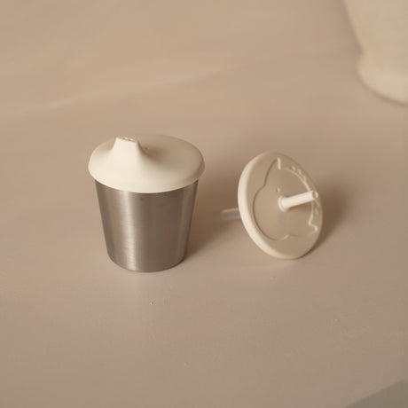 Gobelet 2en1 Stainless/Silicone - Crème-Micasso-MSO-HAFGOB2BLC-CLÉMENT