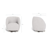 Fauteuil Berçant et Pivotant Gem - Sheepskin / Or-Monte-MTE-GEM-SHEEP-OR-CLÉMENT