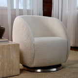 Fauteuil Berçant et Pivotant Gem - Sheepskin / Or-Monte-MTE-GEM-SHEEP-OR-CLÉMENT