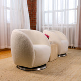 Fauteuil Berçant et Pivotant Gem - Sheepskin / Or-Monte-MTE-GEM-SHEEP-OR-CLÉMENT