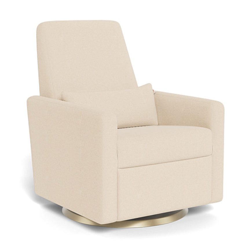 Fauteuil Pivotant Berçant et Inclinable Grano - Tissu Bouclé Biscuit / Or-Monte-MTE-GRANOBISCOR-CLÉMENT