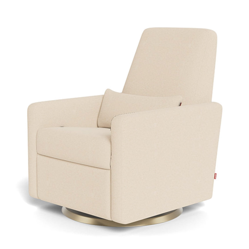 Fauteuil Pivotant Berçant et Inclinable Grano - Tissu Bouclé Biscuit / Or-Monte-MTE-GRANOBISCOR-CLÉMENT