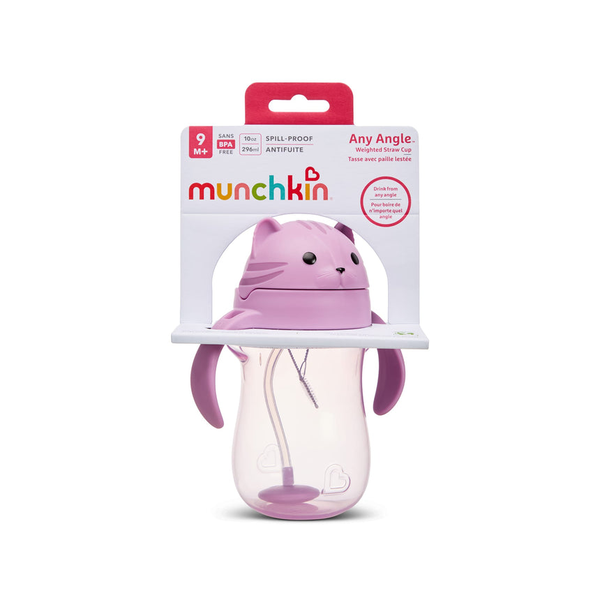 Gobelet à paille lestée Any Angle Click Lock - Chat, 10 oz-Munchkin-MUN-28169P-CLÉMENT