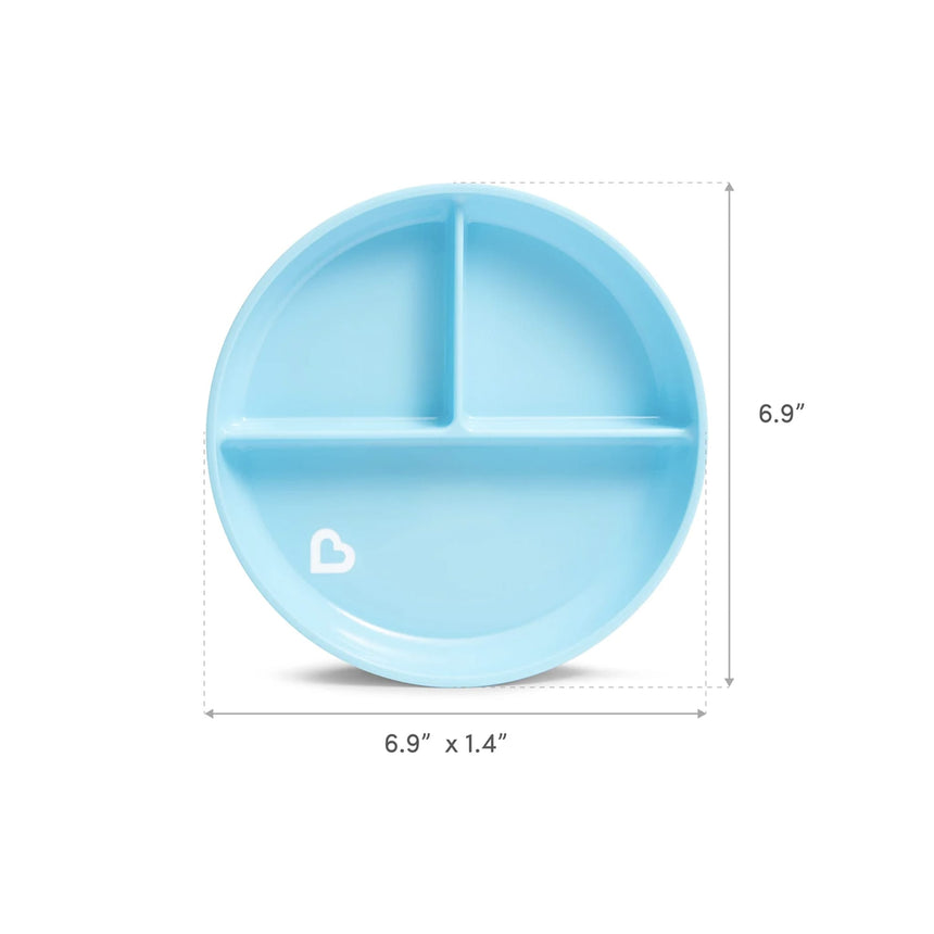 Assiette à Compartiment Ventouse - Bleu-Munchkin-MUN-28296-BLEU-CLÉMENT