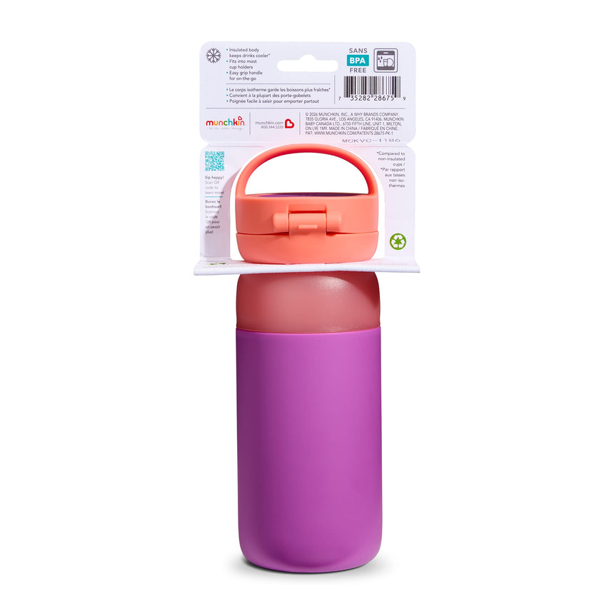 Bouteille isotherme Stay Cool - Mauve, 12 oz-Munchkin-MUN-28675P-CLÉMENT