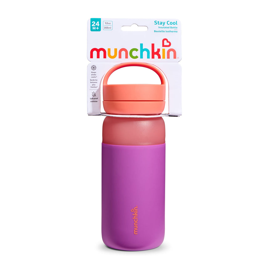 Bouteille isotherme Stay Cool - Mauve, 12 oz-Munchkin-MUN-28675P-CLÉMENT