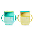 Tasse Gobelet d’Apprentissage Miracle 360° 7 oz (2) - Bleu/Jaune-Munchkin-MUN-28696P-CLÉMENT
