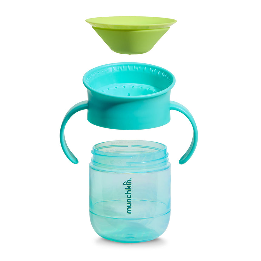 Tasse Gobelet d’Apprentissage Miracle 360° 7 oz (2) - Bleu/Jaune-Munchkin-MUN-28696P-CLÉMENT