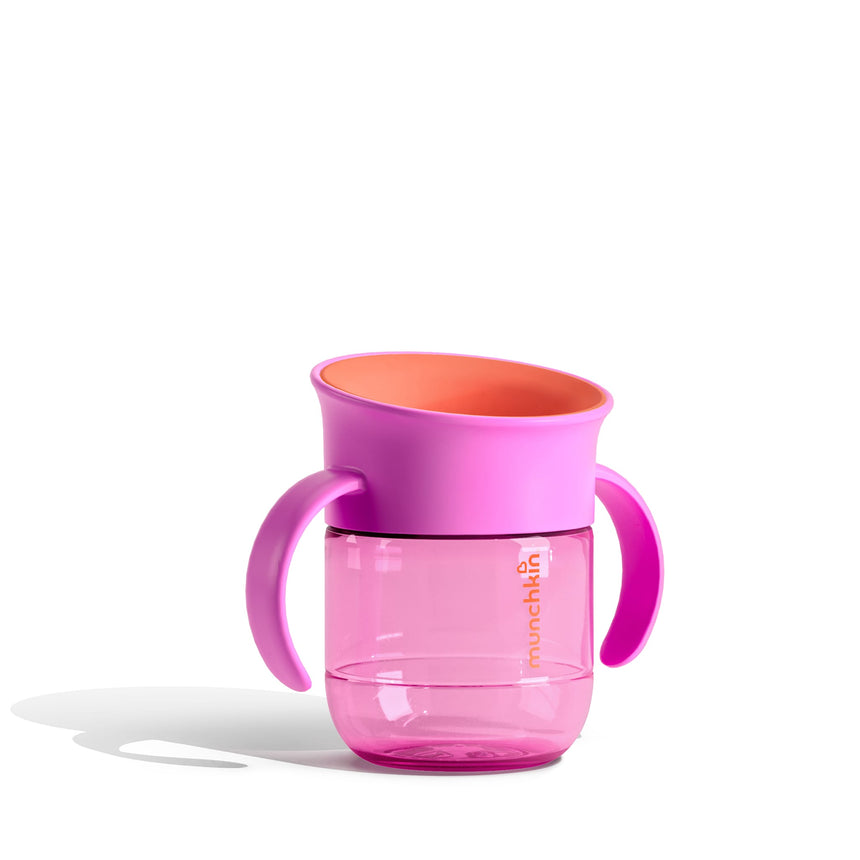 Tasse Gobelet d’Apprentissage Miracle 360° 7 oz (2) - Corail/Mauve-Munchkin-MUN-28697P-CLÉMENT