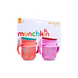 Tasse Gobelet d’Apprentissage Miracle 360° 7 oz (2) - Corail/Mauve-Munchkin-MUN-28697P-CLÉMENT