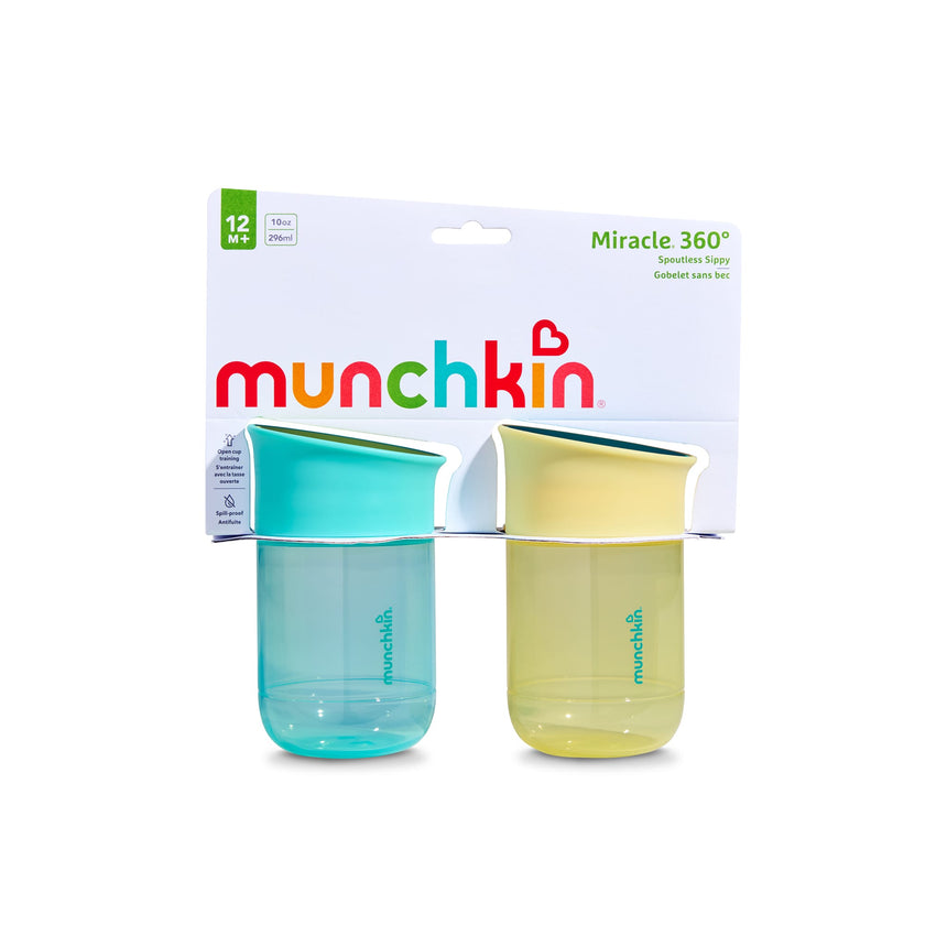 Tasse Gobelets Miracle 360° 10 oz (2) - Bleu/Jaune-Munchkin-MUN-28700P-CLÉMENT