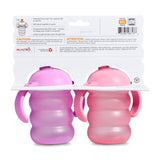 Gobelets d’Apprentissage Click Lock à Bec Résistant aux Morsures 8 oz (2) - Rose/Mauve-Munchkin-MUN-28717P-CLÉMENT