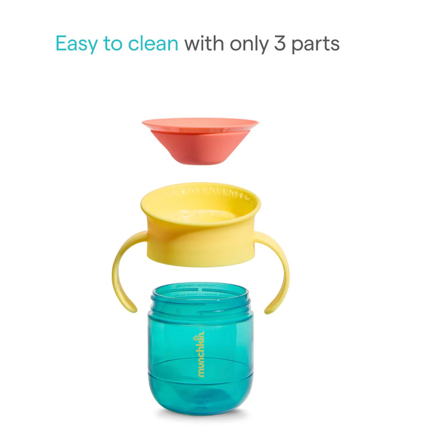 Tasse Gobelet d’Apprentissage Miracle 360° 7 oz - Jaune-Munchkin-MUN-28791-YELLOW-CLÉMENT