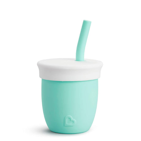Verre en Silicone avec Paille 4oz - Menthe-Munchkin-MUN-31145-CLÉMENT