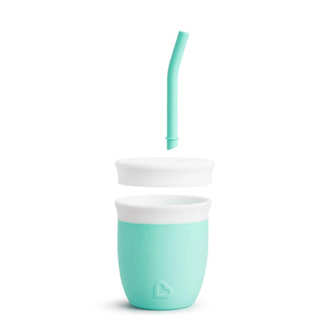 Verre en Silicone avec Paille 4oz - Menthe-Munchkin-MUN-31145-CLÉMENT
