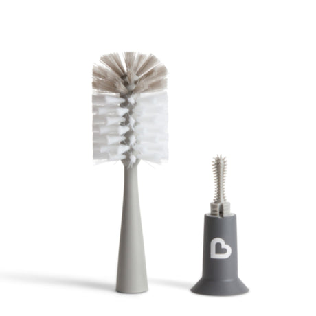 Brosse à Biberon 2-en-1 Ventouse Bristle™ - Gris-Munchkin-MUN-38106-CLÉMENT