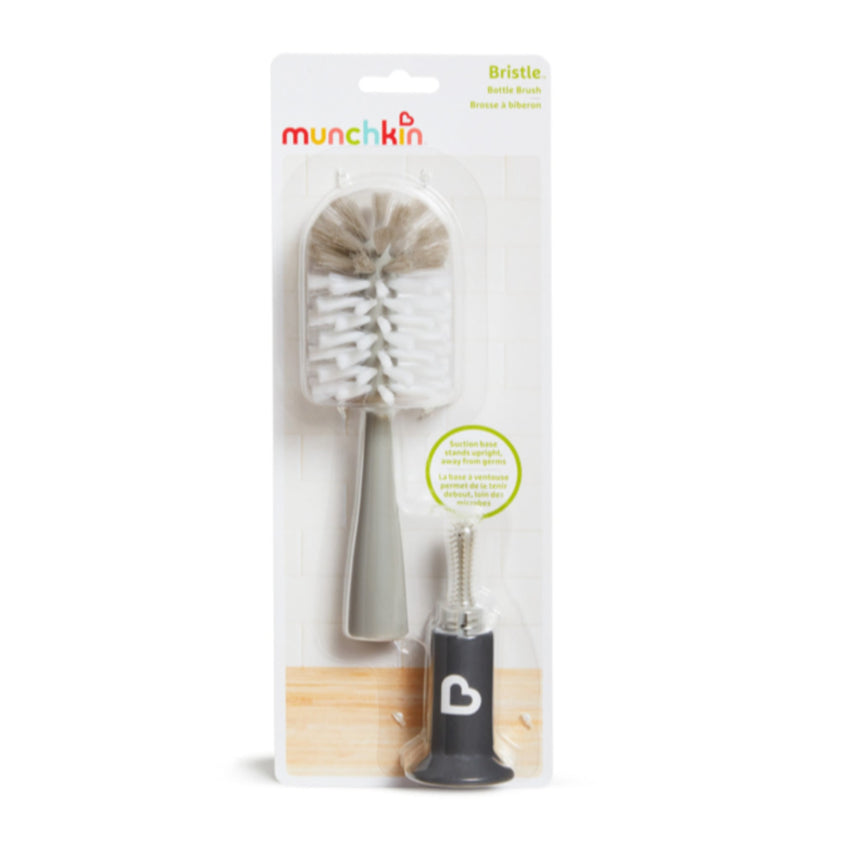Brosse à Biberon 2-en-1 Ventouse Bristle™ - Gris-Munchkin-MUN-38106-CLÉMENT