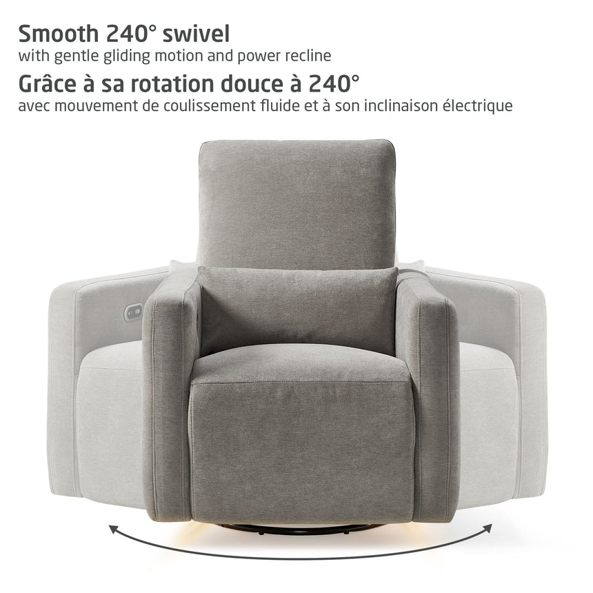 Fauteuil pivotant, coulissant et inclinable Dorian avec veilleuse - Ash-Maxi-Cosi-MXI-NS019HYK-CLÉMENT