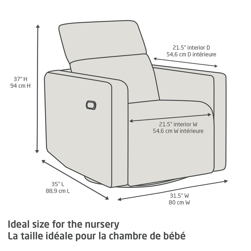 Fauteuil pivotant, coulissant et inclinable Isla avec veilleuse - Vanille-Maxi-Cosi-MXI-NS025HYL-CLÉMENT