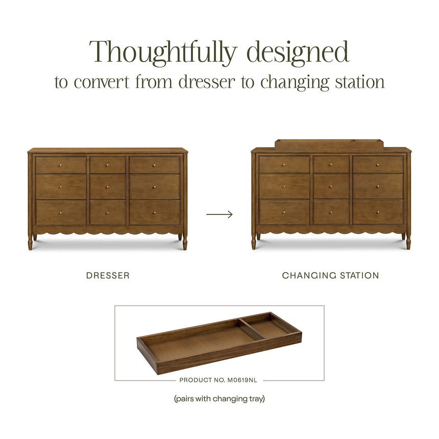 Commode 9 Tiroirs Ambrosia - Naturel Noyer-Namesake-NAM-M32328NL-CLÉMENT