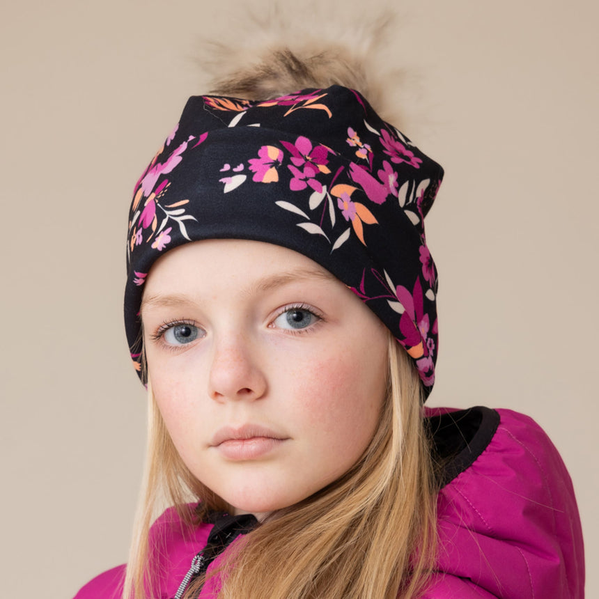 Tuque Coton Fleurs 7-14ans-Nano-NAN-F26TUJ500-N-CLÉMENT