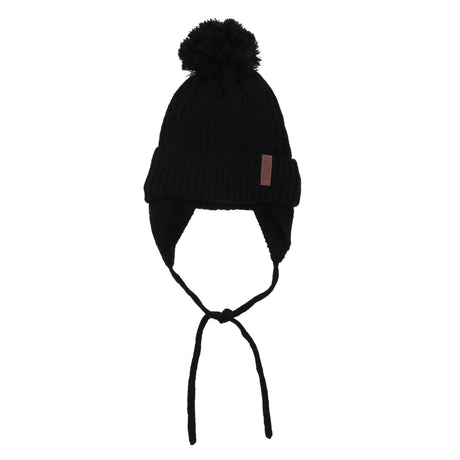 Tuque Tricot Pompon 6-24mois-Nano-Noir-6-12 m-NAN-F26TUO500-1-CLÉMENT