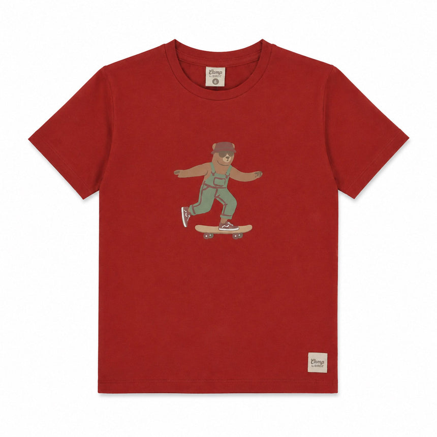 T-shirt Skateboard 2-8ans-Camp by Birdz-Bordeaux-2-NAS-CLSPKB391-RD-CLÉMENT
