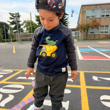 T-shirt Raglan Camion Dino 2-8ans-Camp by Birdz-NAS-CLSPKB393-DB-CLÉMENT