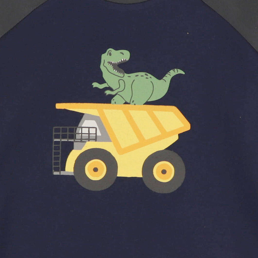 T-shirt Raglan Camion Dino 2-8ans-Camp by Birdz-NAS-CLSPKB393-DB-CLÉMENT