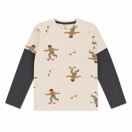 T-shirt Fooler Skateboard 2-8ans-Camp by Birdz-Beige-2-NAS-CLSPKB394-OS-CLÉMENT