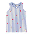 Camisole Rayée Cerise 2-8ans-Camp by Birdz-Bleu-2-NAS-CLSPKG685-BC-CLÉMENT