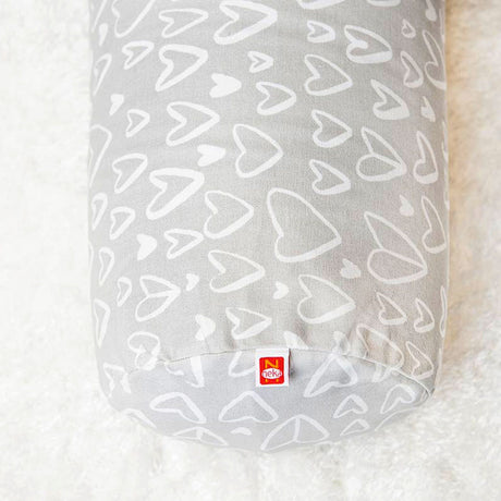 Coussin de maternité et d’allaitement en écales de sarrasin - Coeurs gris-Neka-NEK-CA-075-CLÉMENT
