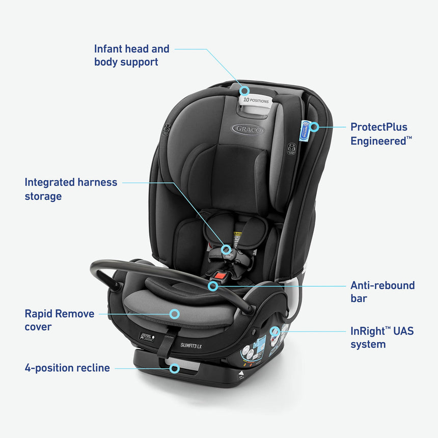 Siège d'auto 3-en-1 Graco® SlimFit3™ LX - Gotham-Graco-NEL-2184499-CLÉMENT