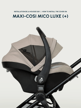 Housse 3 saisons pour siège d'auto avec 2 cols interchangeables - Onyx