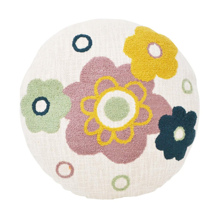 Coussin Rond Fleurs 35cm-NOSTALGIA-NOS-874-043-CLÉMENT