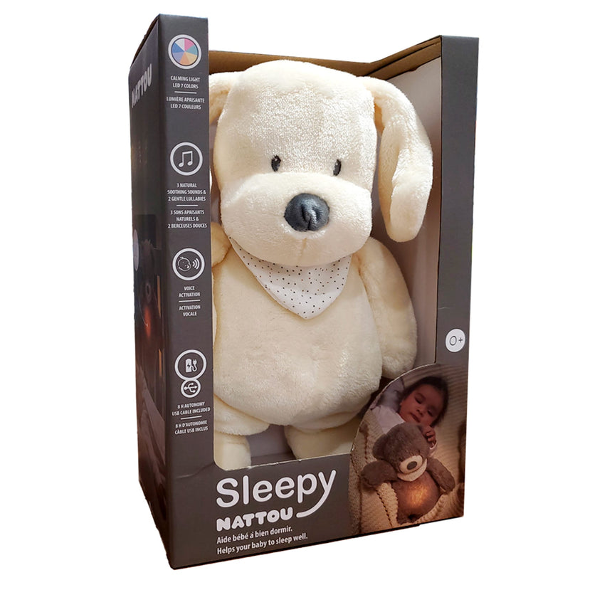 Chien Peluche Veilleuse Sleepy - Vanille-Nattou-NTT-544876568-CLÉMENT