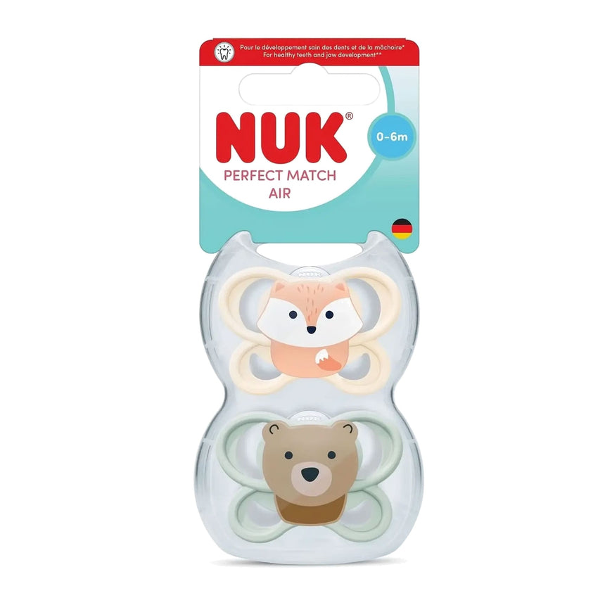 Perfect Match Air - Suces taille 0 renard et ours - Paquet de 2-NUK-NUK-10174010-CLÉMENT